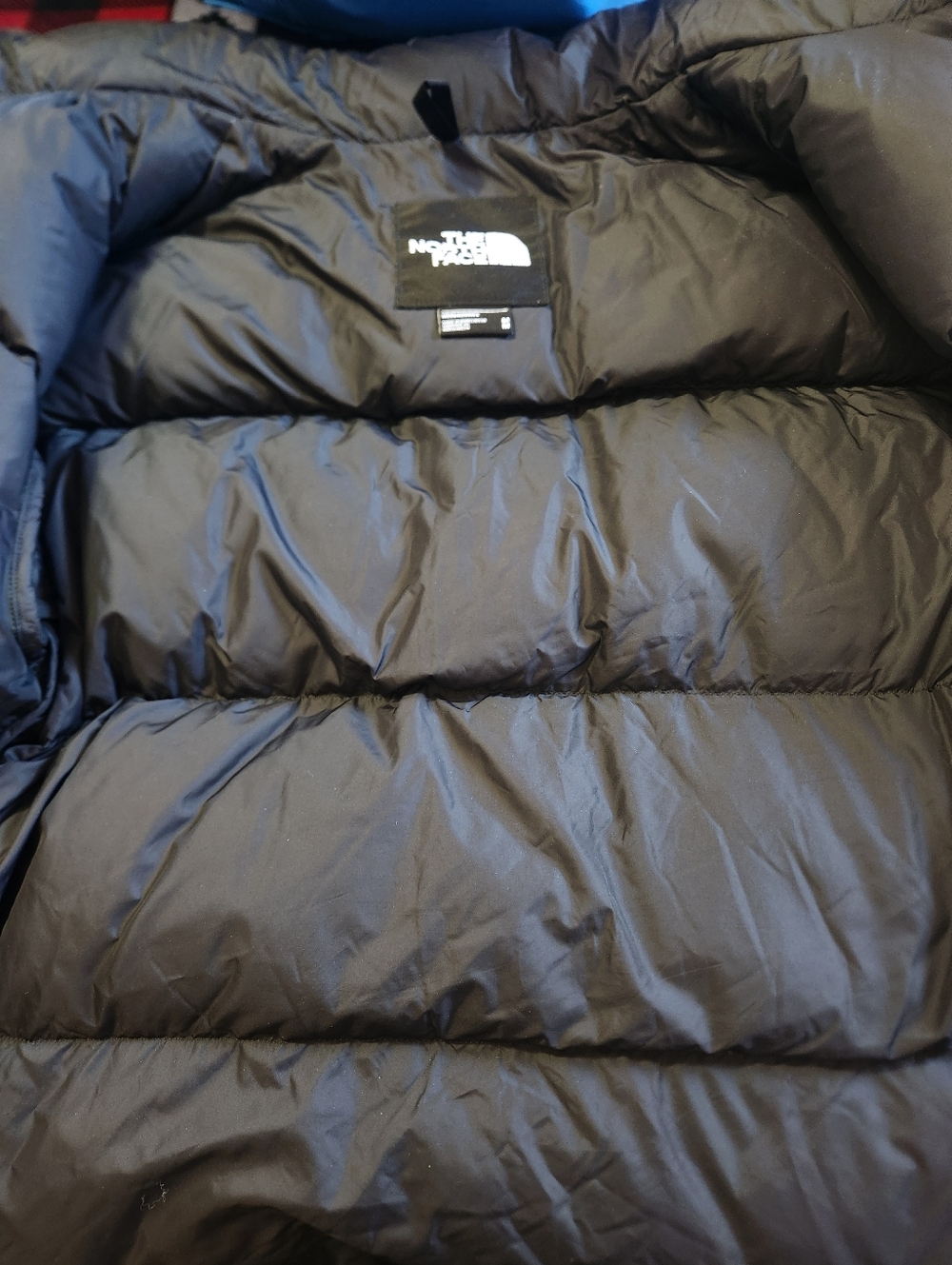 The North Face 1996 Retro Nuptse Jacket Pin Needle Green/Summit Navy Size M EUC - Picture 7 of 11